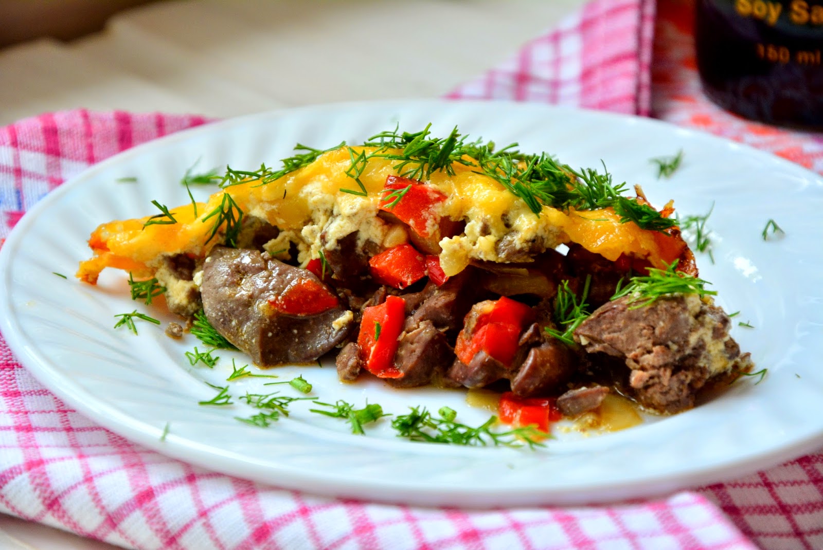 Куриная печень с зажаренной корочкой