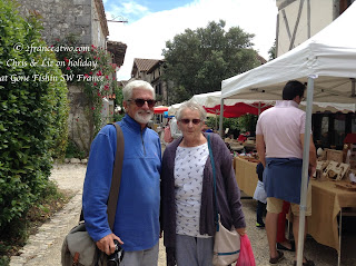 Chris & Liz Pruett enjoying Gone Fishin hols SW France holiday Gone Fishin 2france4two.com