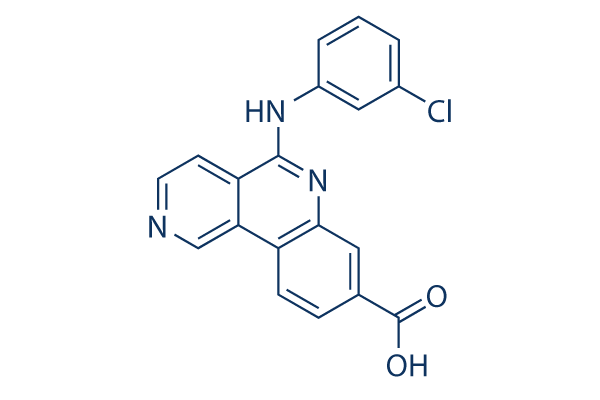 The potent CK2 inhibitor:  CX-4945 (MW=350)