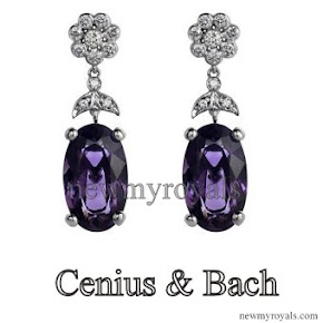 Crown Princess Mary Style Cenius & Bach Flower earrings