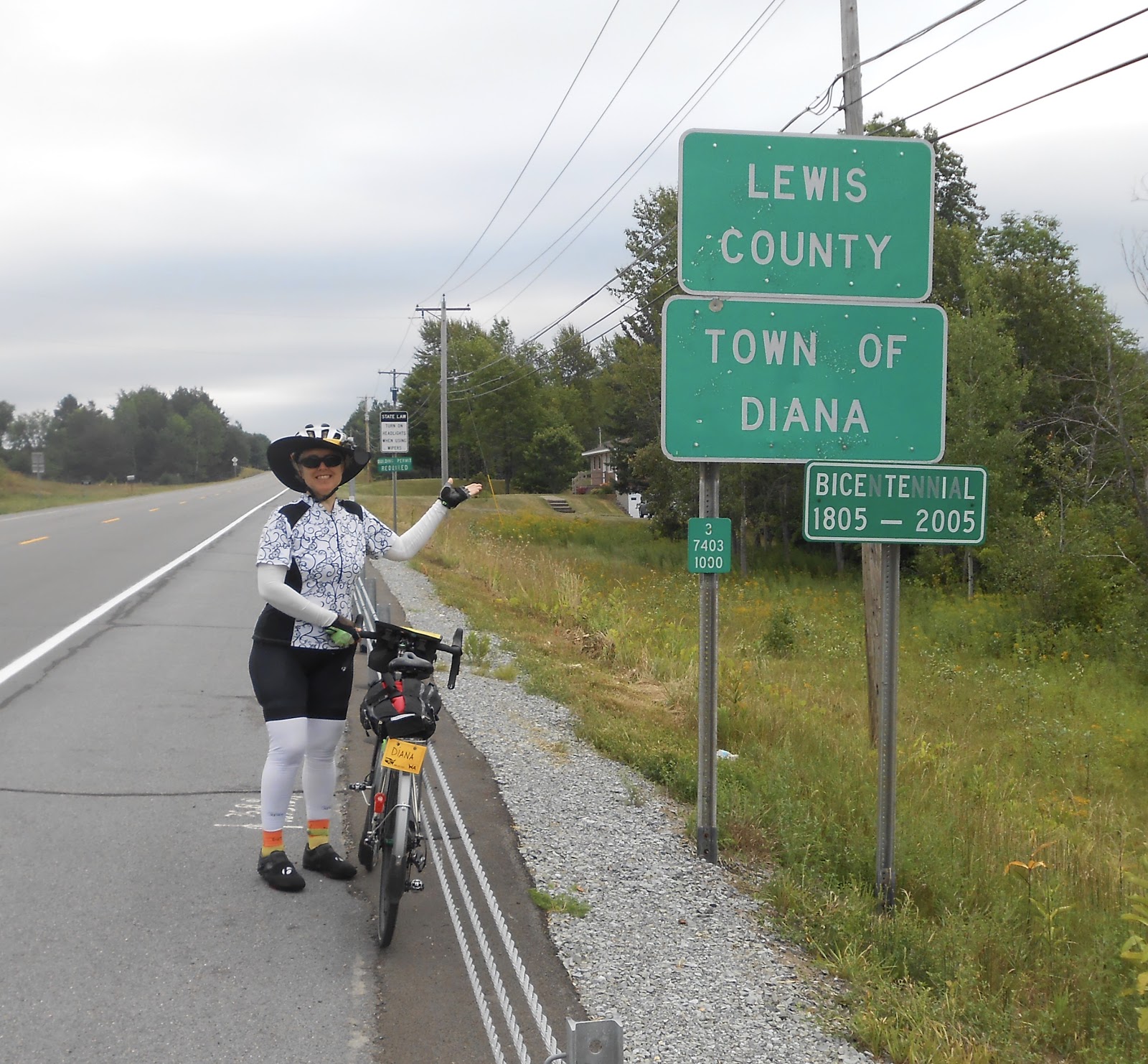 Diana's Longest Summer Day 55 Watertown, NY to Star Lake, NY