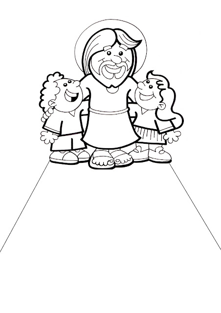 La Catequesis (El blog de Sandra): Dibujos para colorear Jesús con los niños  y niñas