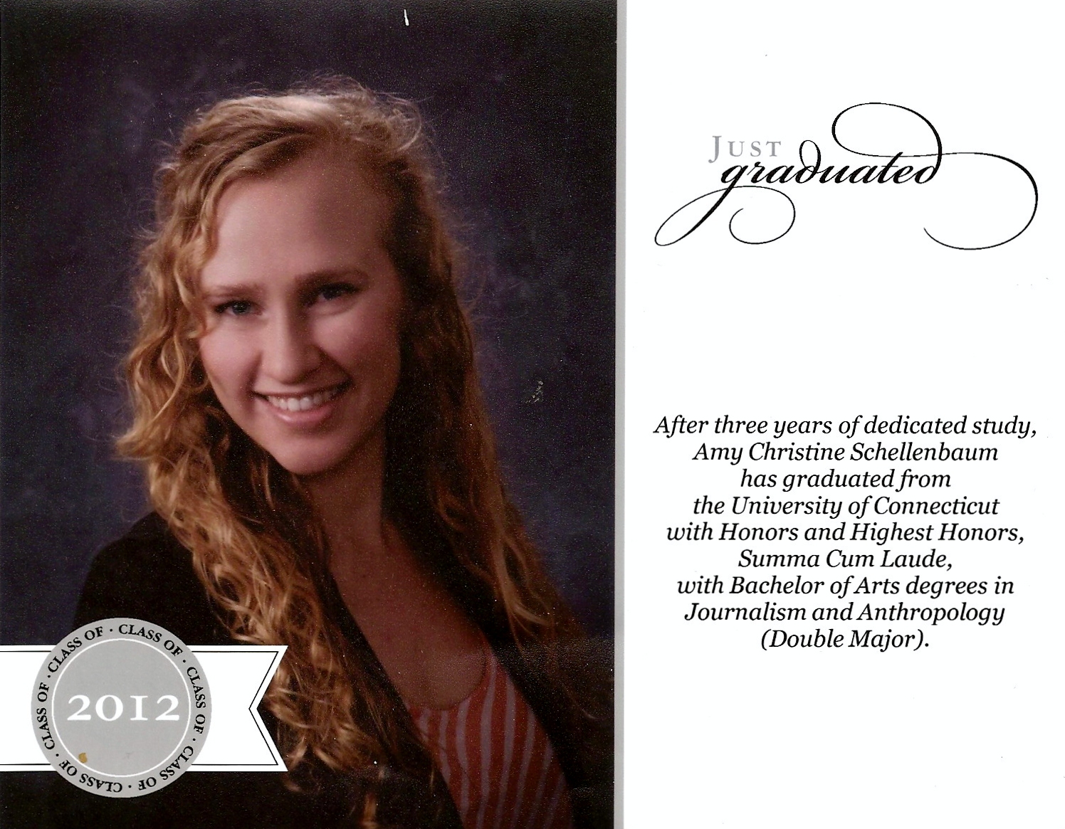 Wes's Travels: Flashback: Amy's UConn Graduation