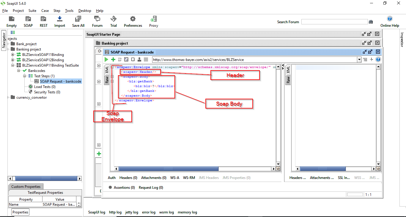 SoapUI How to create Soap project with new test suite using WSDL URL