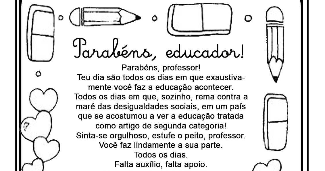 mensagens para o dia dos professores para imprimir espaÇo educar