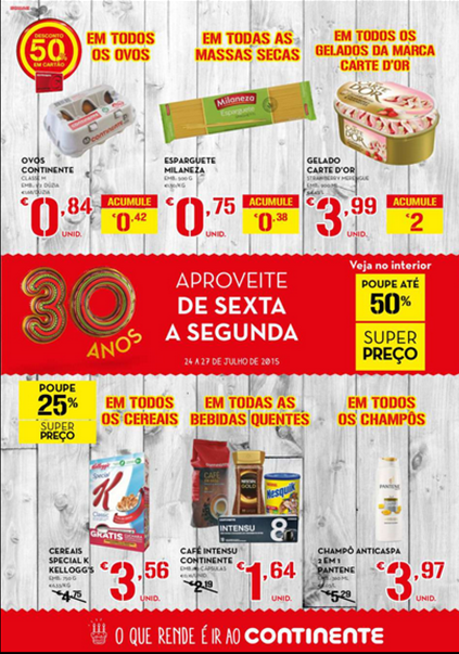 Antevisão folheto Continente especial fim de semana