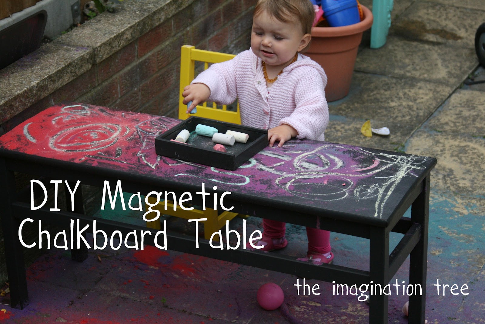DIY: Magnetic Chalkboard Table - The Imagination Tree
