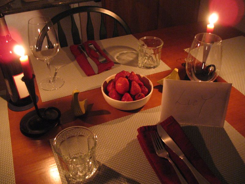 valentines day dinner table set decoration 2013