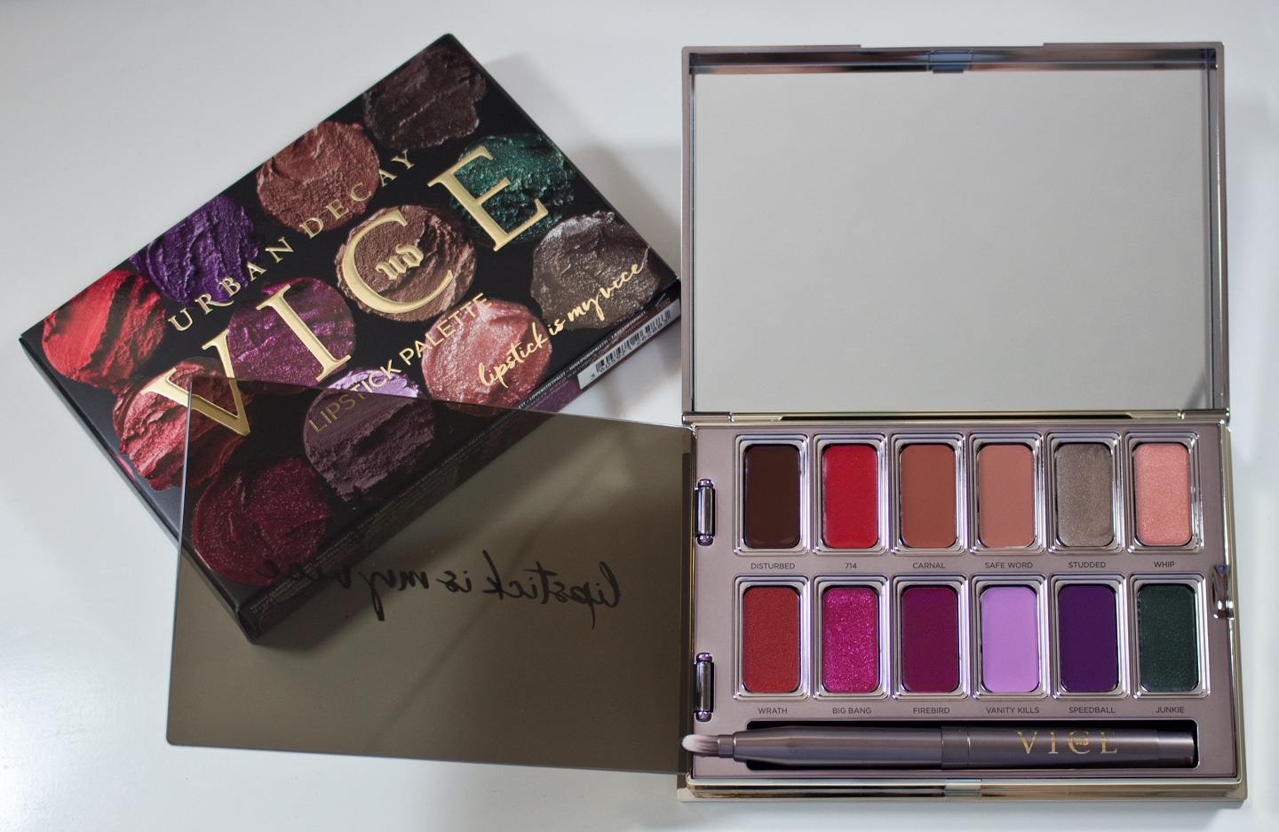 Urban Decay Junkie Vice Lipstick Palette with Disturbed, 714, Carnal, Safe ...