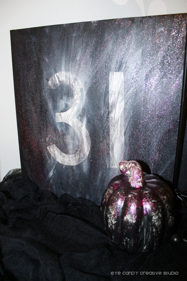 spooky canvas art, painting, oct. 31, halloween canvas art, hand painted