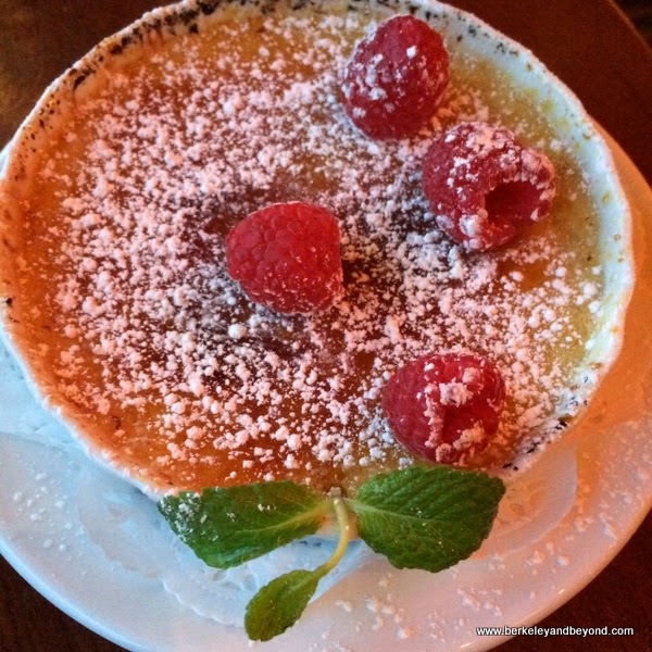 ginger-infused creme brulee at Bobo's Lounge in San Francisco ginger-infused creme brulee at Bobo's Lounge in San Francisco