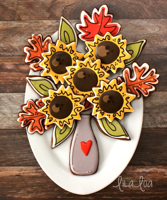 Quick and easy decorated scribble sunflowers and leaves for fall!! -- Tutorial