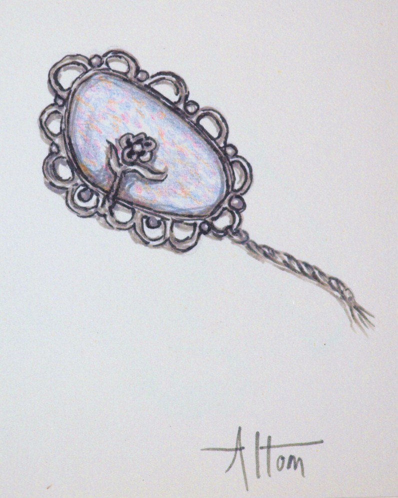 ARTIQUERYROSE RENDERING AN IDAHO OPAL SKETCH IN INK AND COLORED PENCIL