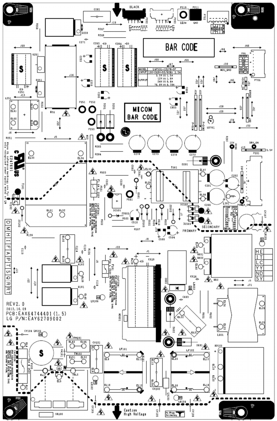 Electro help: EAY62709002 LED TV Power Schematic - LG55LM6700-UA
