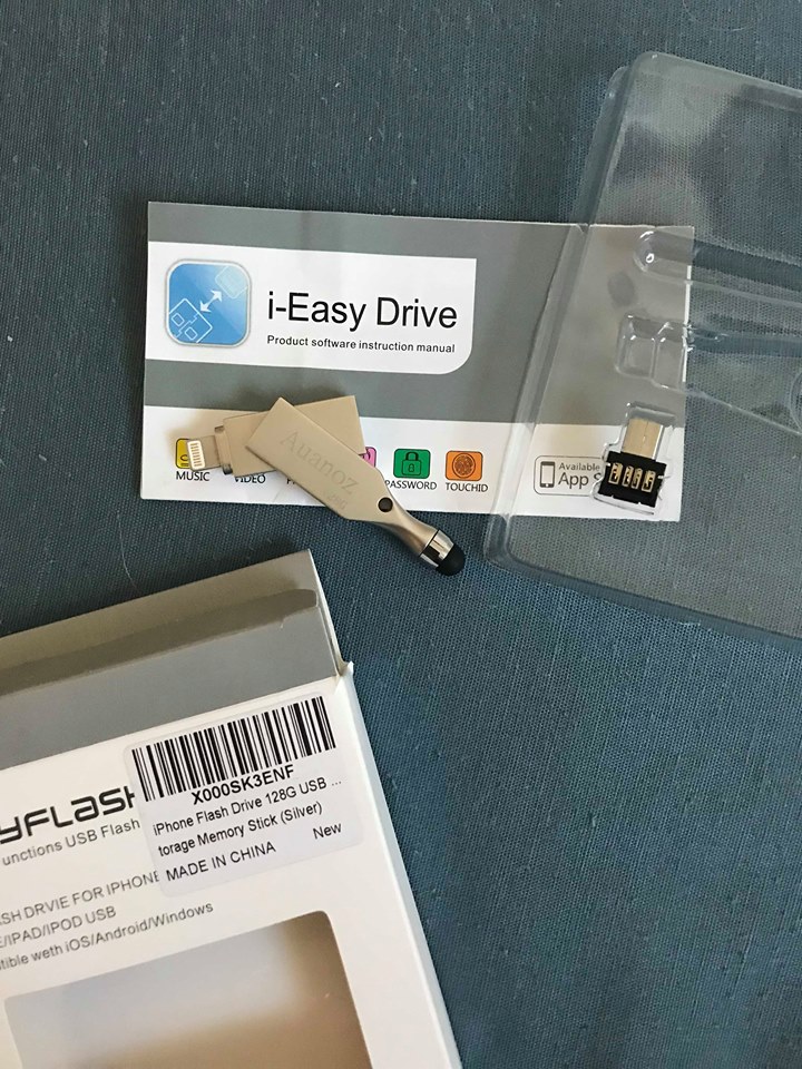 iPhone Flash Drive 128G USB 3.0 Memory Stick with Inductive Touch Head