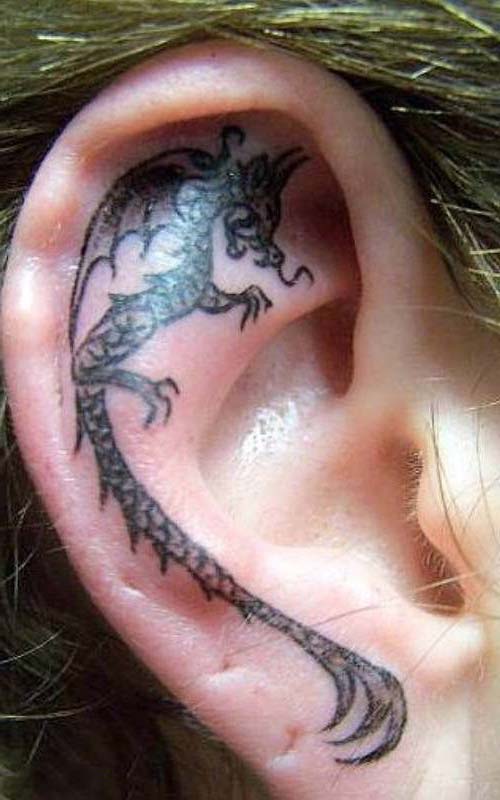 ear dragon tattoos ejderha dövmeleri kulak ear dragon tattoos ejderha dövmeleri kulak