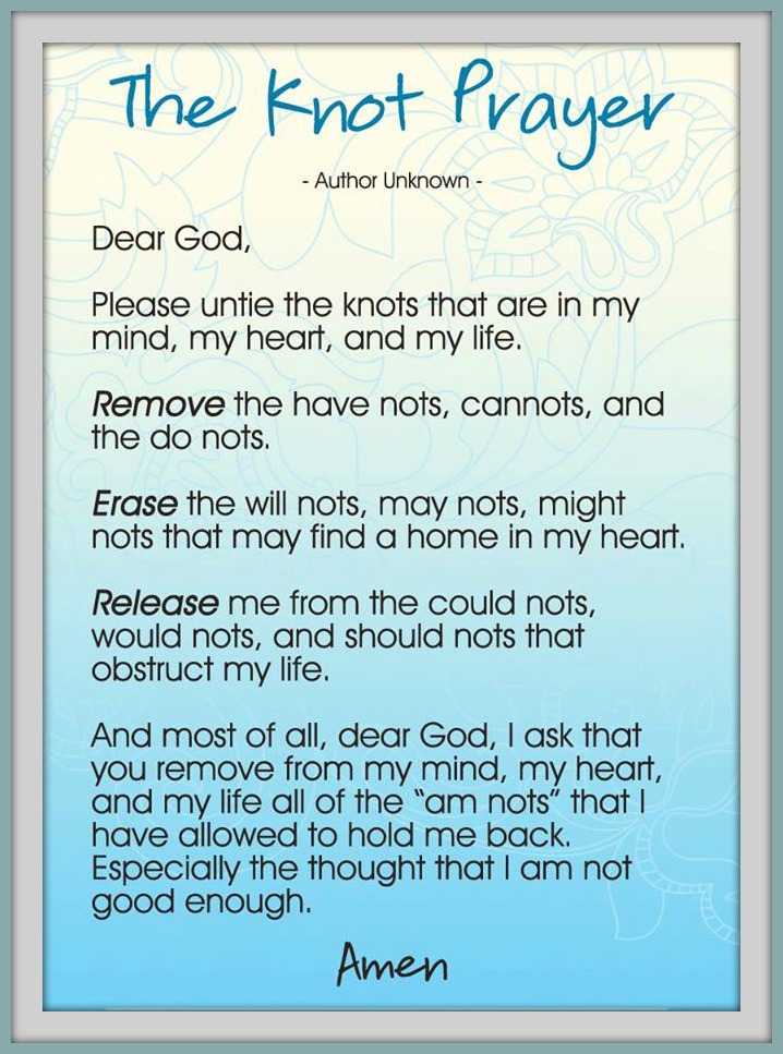 The Knots Prayer Printable