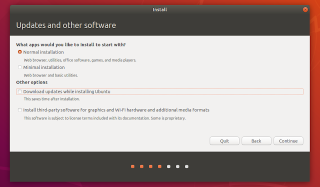 Ubuntu 18.04 screenshots installer