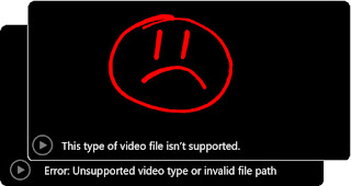 Video boxes completely black displaying error messages. Video boxes completely black displaying error messages.