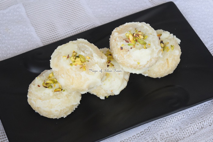 Surti Ghari (Dry Fruits Flavour) Recipe - सुरति घारी (केसर, बादाम, पिस्ता वाली) रेसिपी - Priya R - Magic of Indian Rasoi