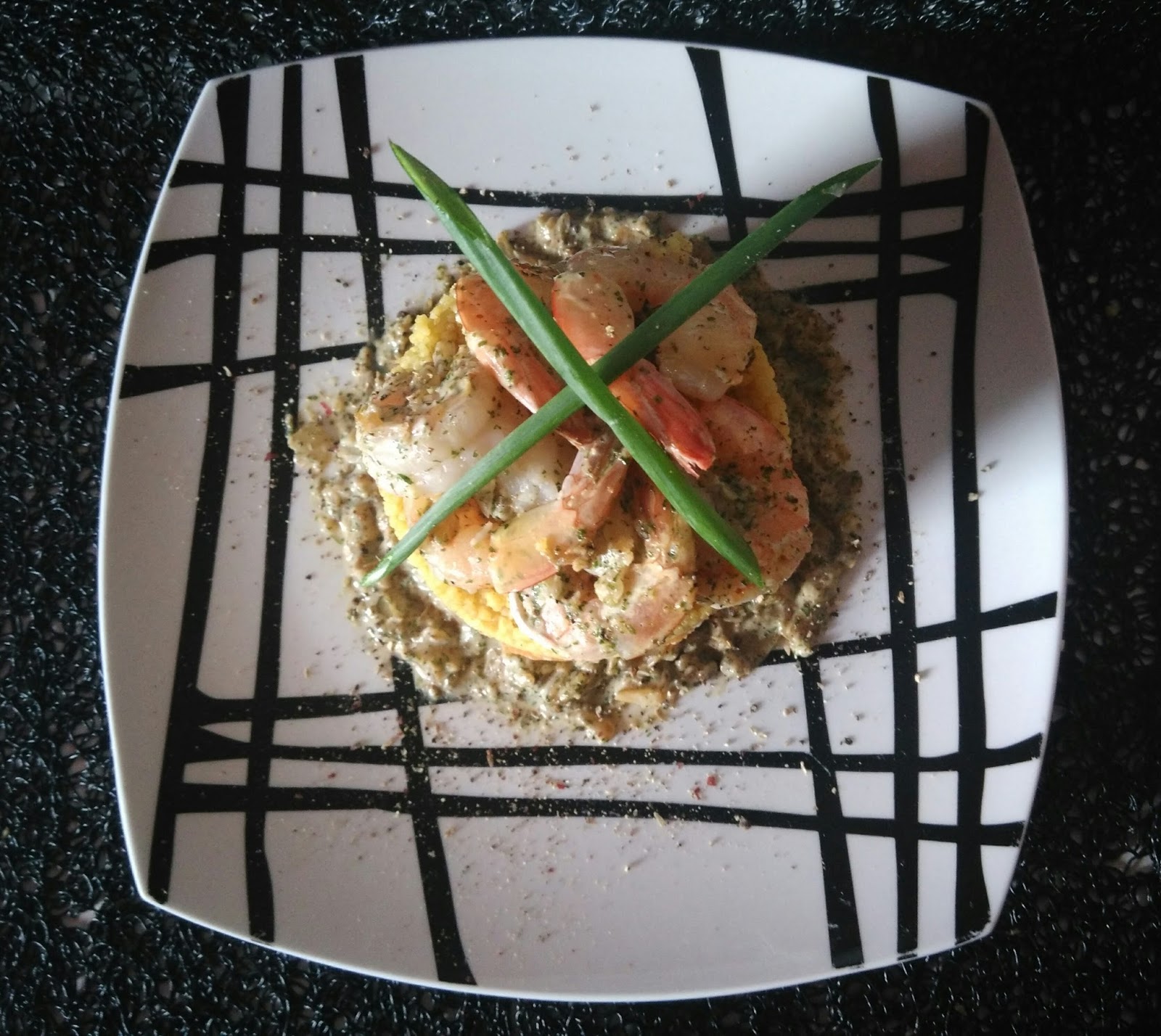 Timbale de crevettes carottes et semoule du soleil