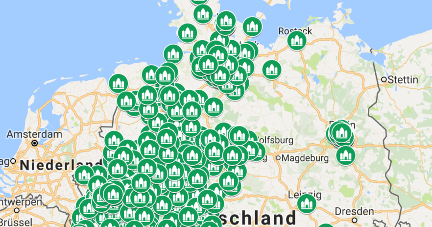 Карта мечетей в германии