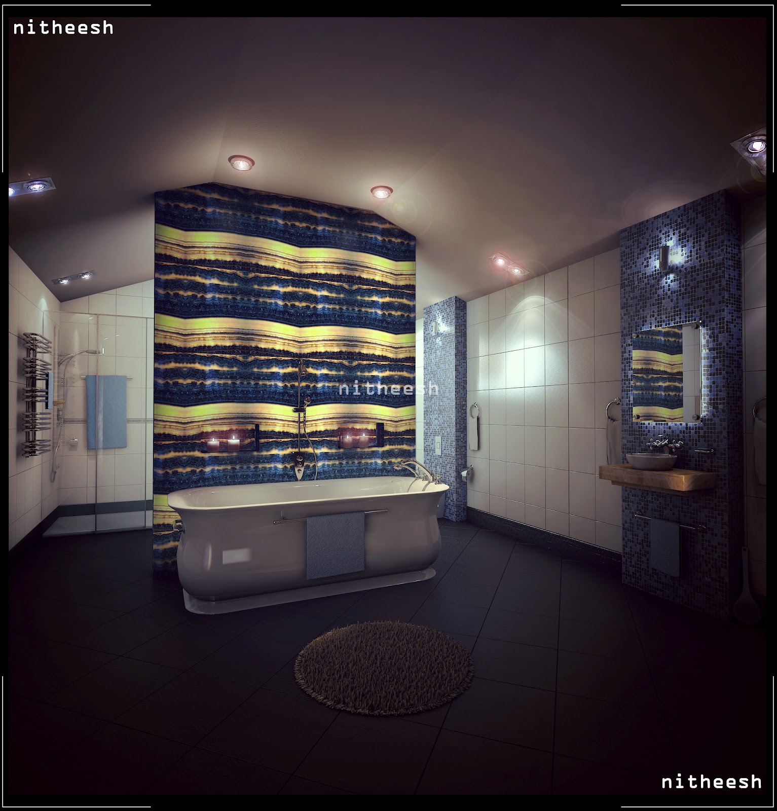 3d visualiser in Qatar QatarBathroom visualisation