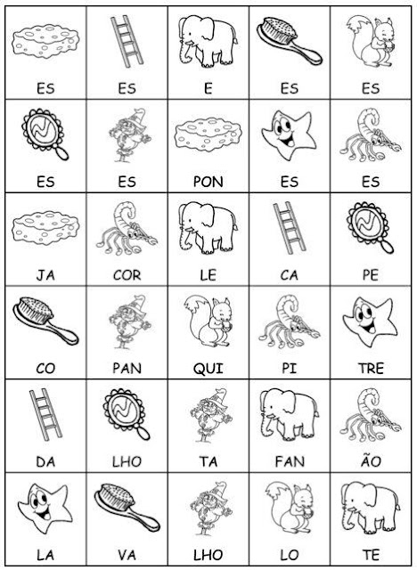 Formação de Palavras com Sílabas - Jogos Pedagógicos Formação de Palavras com Sílabas - Jogos Pedagógicos