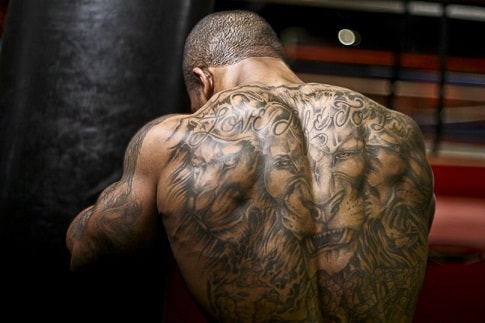 full back tattoo male