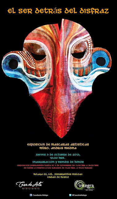 Exposición de máscaras y obra artesanal en la Casa de Arte Málaga
