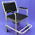 Folding Foot Holder Commode Chair 