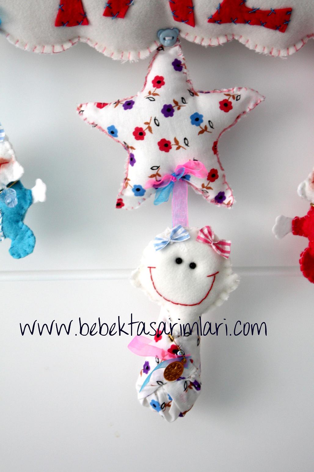 BEBEK TASARIMLARI HAN VE YAZ İKİZ BEBEKLERİN BEBEK ODASI KAPI SÜSÜ