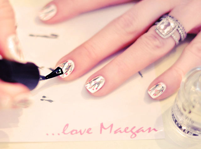 diy branch manicure, cherry blossom nail art, nails
