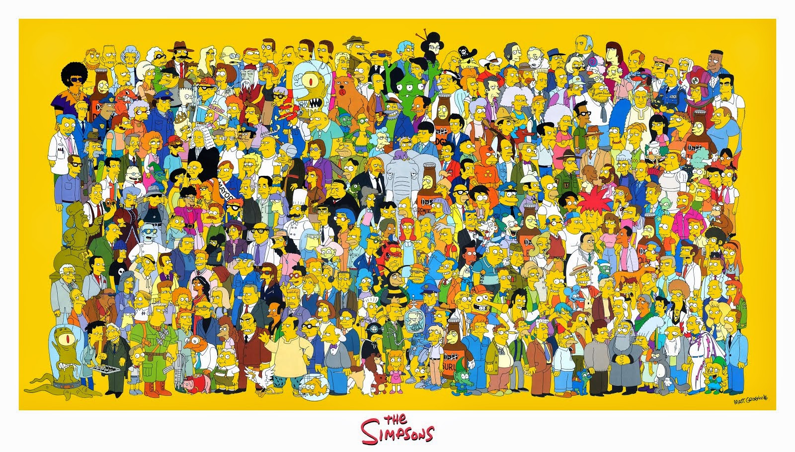 The Simpsons Cast Poster (Simpsons Wikia, 2015)