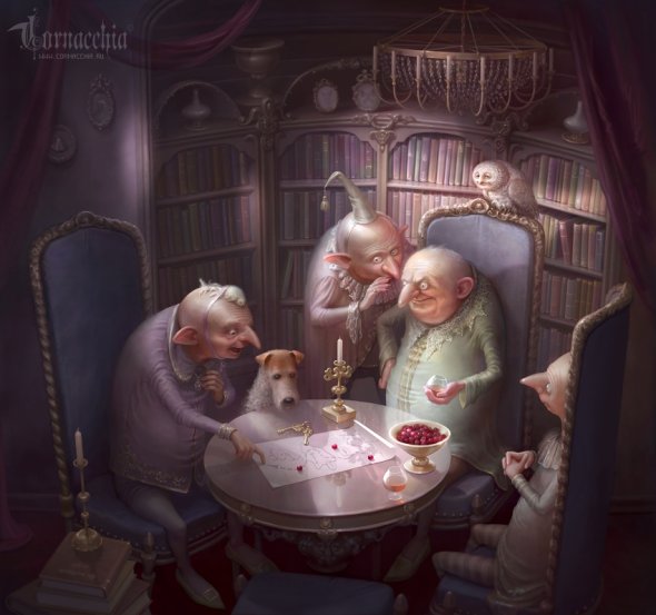 As ilustrações de fantasia sombria com um toque surreal de Olga Cornacchia Olga Cornacchia deviantart ilustrações fantasia surreal contos de fada sombria