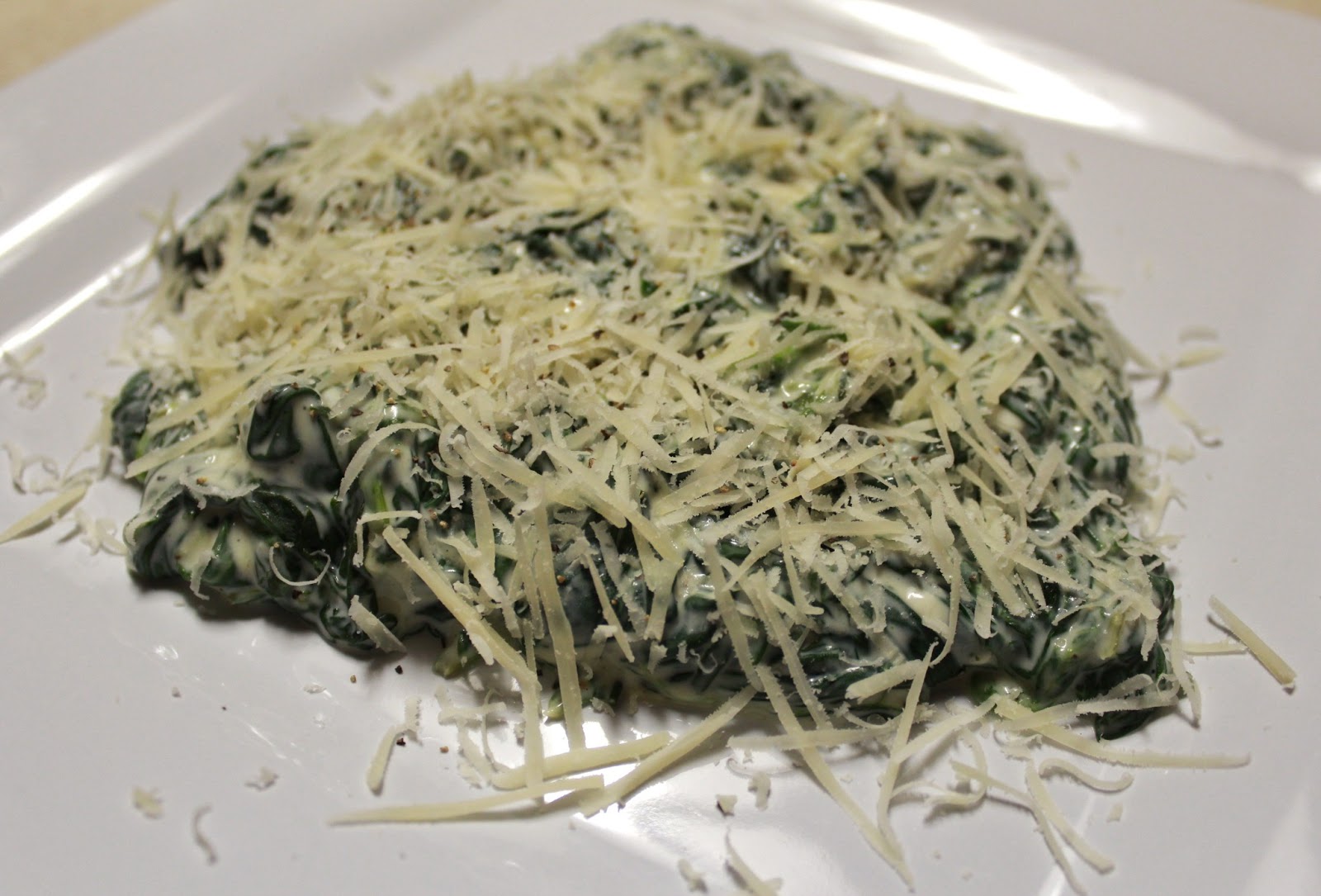 Tasty low fat creamed spinach!