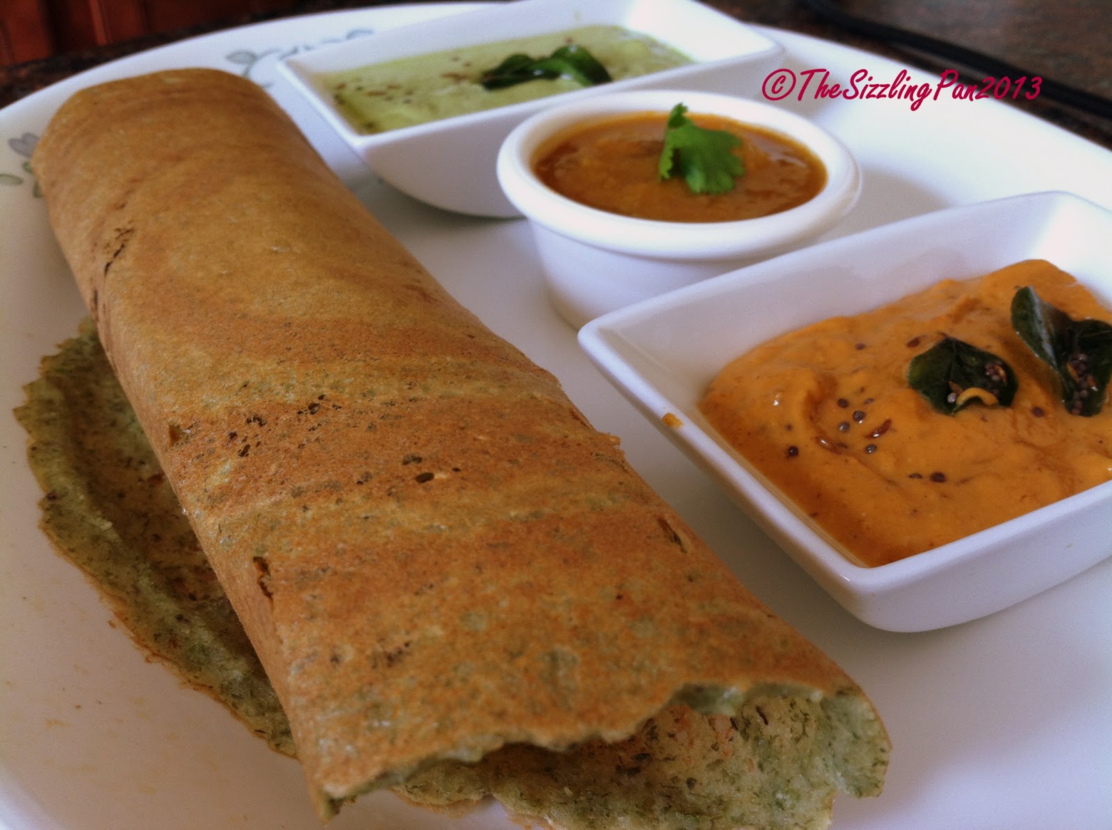 The Sizzling Pan South Indian Fiesta!! Semihomemade Puliogare and Pesarattu with TomatoGinger