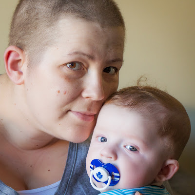 Amanda Simpson with son Gordon between hospital stays in September 2013.