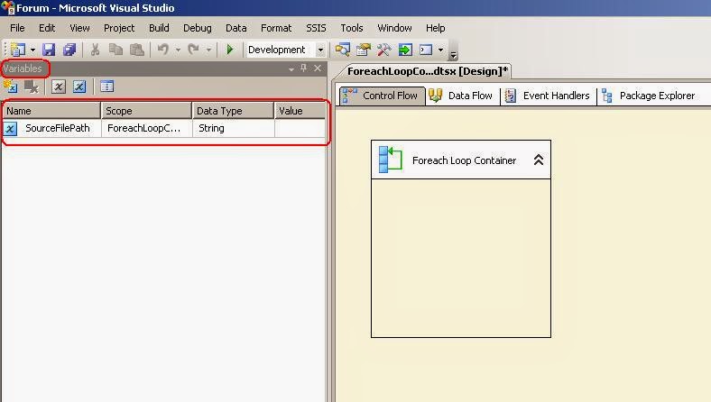 SSIS: Foreach Loop Container