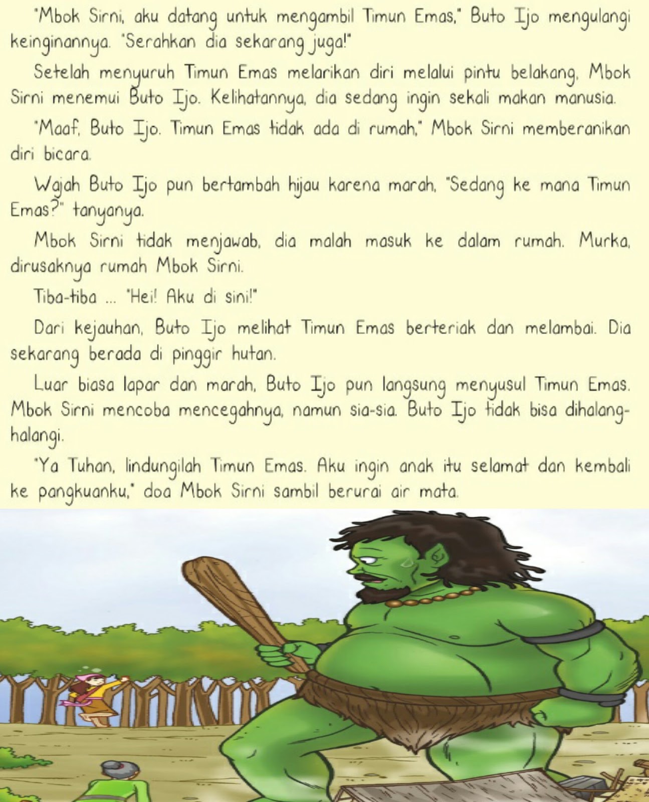 Gambar Ilustrasi Legenda Timun Mas Hilustrasi