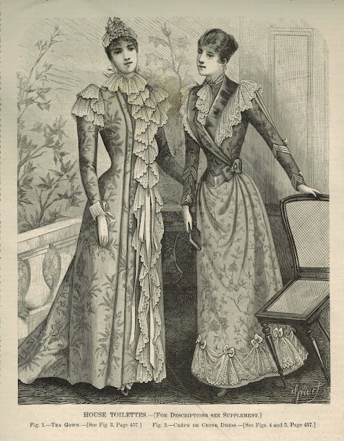 Beautiful Dresses for Rue & Prim in the Custard Protocol Books, from Harper's Bazaar 1891 from Gail Carriger