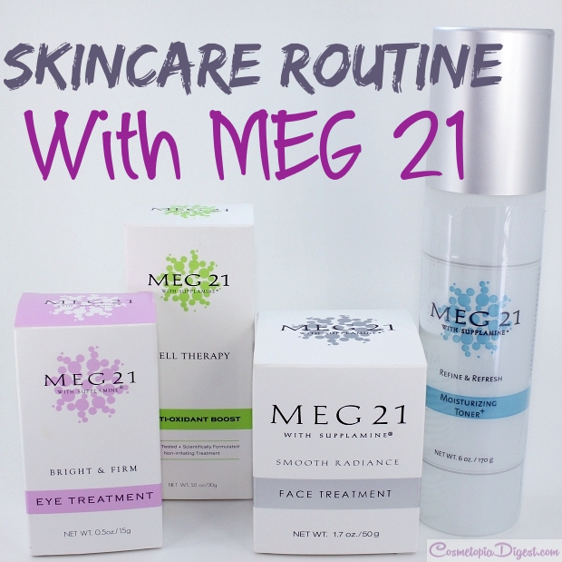 New face care routine with MEG 21 products