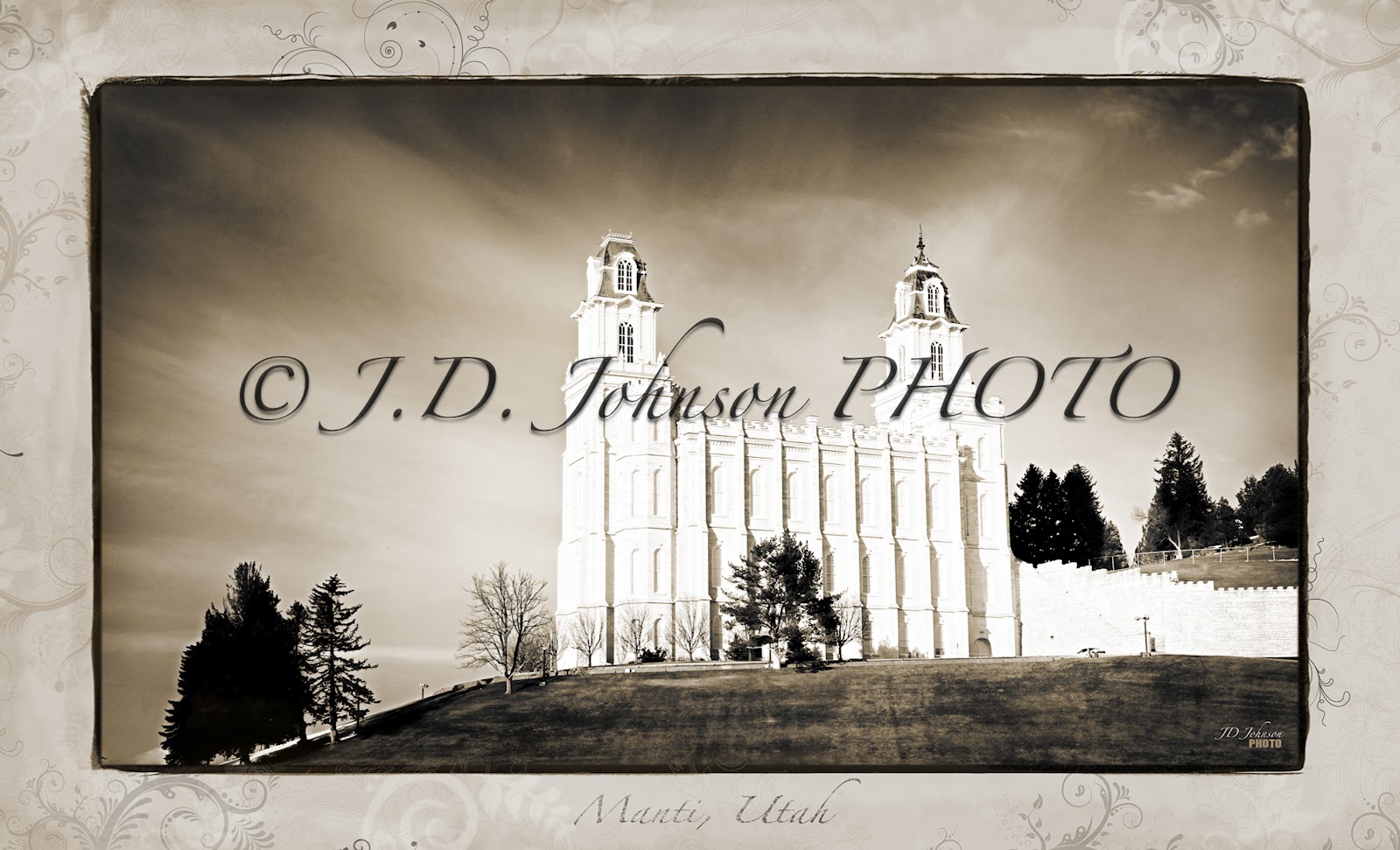 J D Johnson PHOTO Manti, Utah. LDS Temple