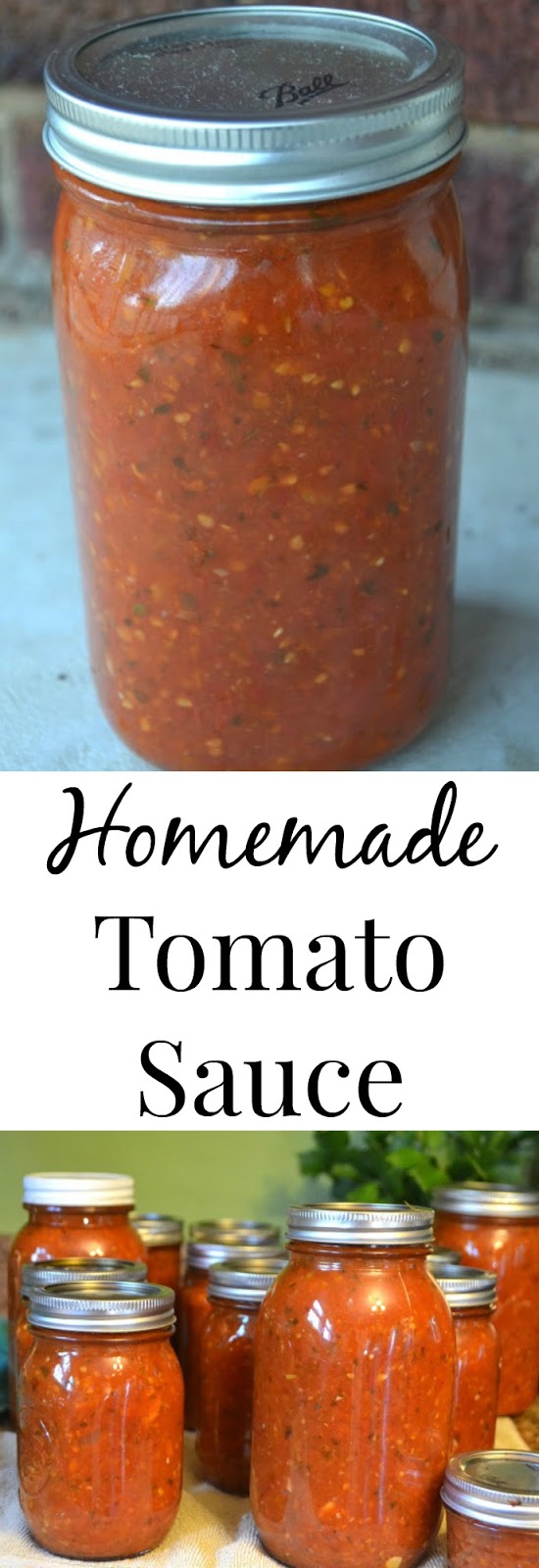 When you have too many garden or farmer's market tomatoes to use, make this Homemade Tomato Sauce! It can be canned or frozen and tastes just as fresh as when you made it! www.nutritionistreviews.com