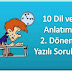 10. Sınıf Dil ve Anlatım 2. Dönem Yazılı Soruları