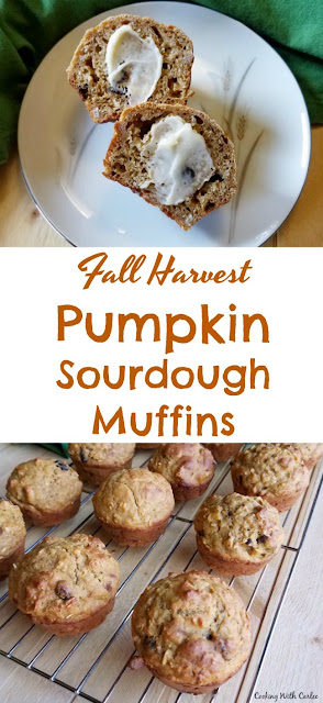 There is a lot of fall flavor packed into these muffins! Apples, pumpkin and cranberries join forces with sourdough to bring you surprisingly healthy but still deliciously tender muffins. There is a lot of fall flavor packed into these muffins! Apples, pumpkin and cranberries join forces with sourdough to bring you surprisingly healthy but still deliciously tender muffins.
