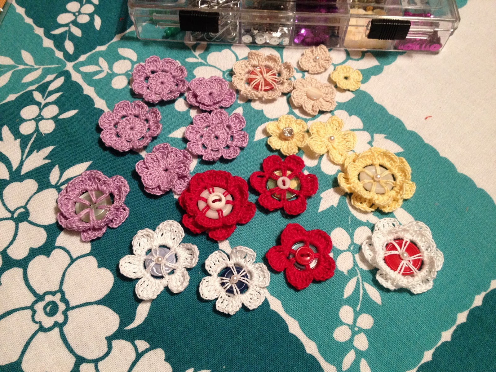 Crochet Button Flowers