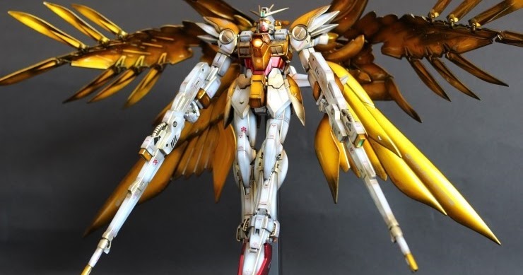 MG 1/100 Wing Zero Custom 'Gold Wing' - Painted Build