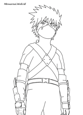 Mewarnai Gambar Sketsa Naruto Dunia Mewarnai