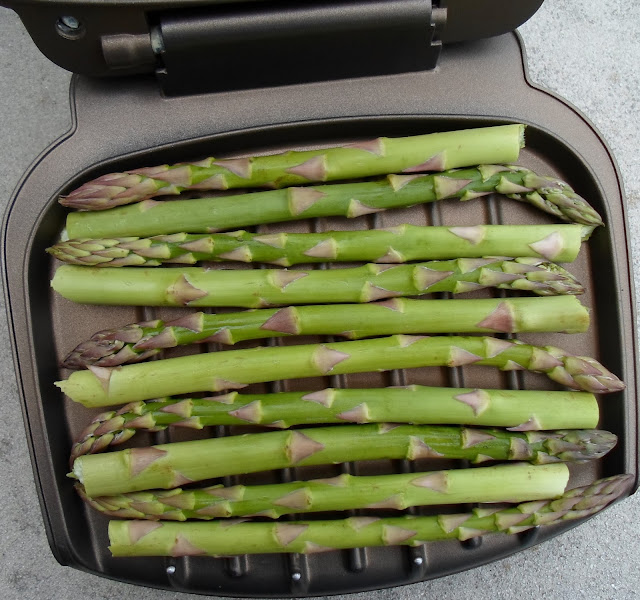 Happier Than A Pig In Mud Asparagus with Sweet Baby Ray's Golden Mustard BBQ Sauce on